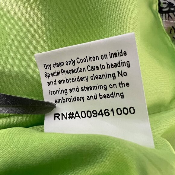 Forwear New York Womens Green Floral Print Chiffon Slip Dress Sleeveless size 4 - Picture 10 of 13